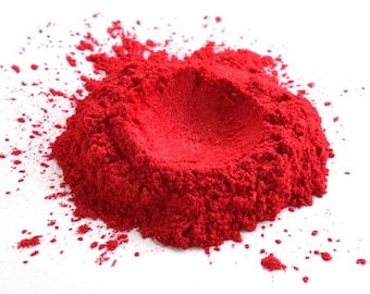 Polvo de mica rojo puro: Pigmento nacarado rojo vibrante de grado cosmético