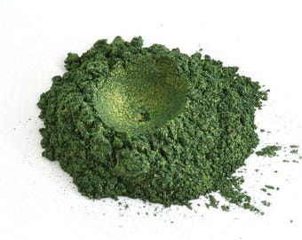 Rain Forest Green Mica Powder: Cosmetic Grade Pearlescent Pigment