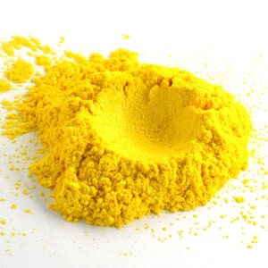 Sunburst Yellow Mica Powder: Vivid Cosmetic Grade Pearlescent Pigment