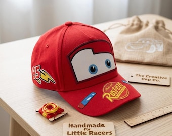 Kids Cars Lightning McQueen Baseball Cap, Adjustable Snapback Racing Hat