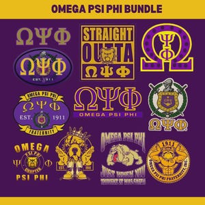 Omega Psi Phi SVG Bundle, Greek Alphabet Fraternity Designs (Cricut Silhouette)