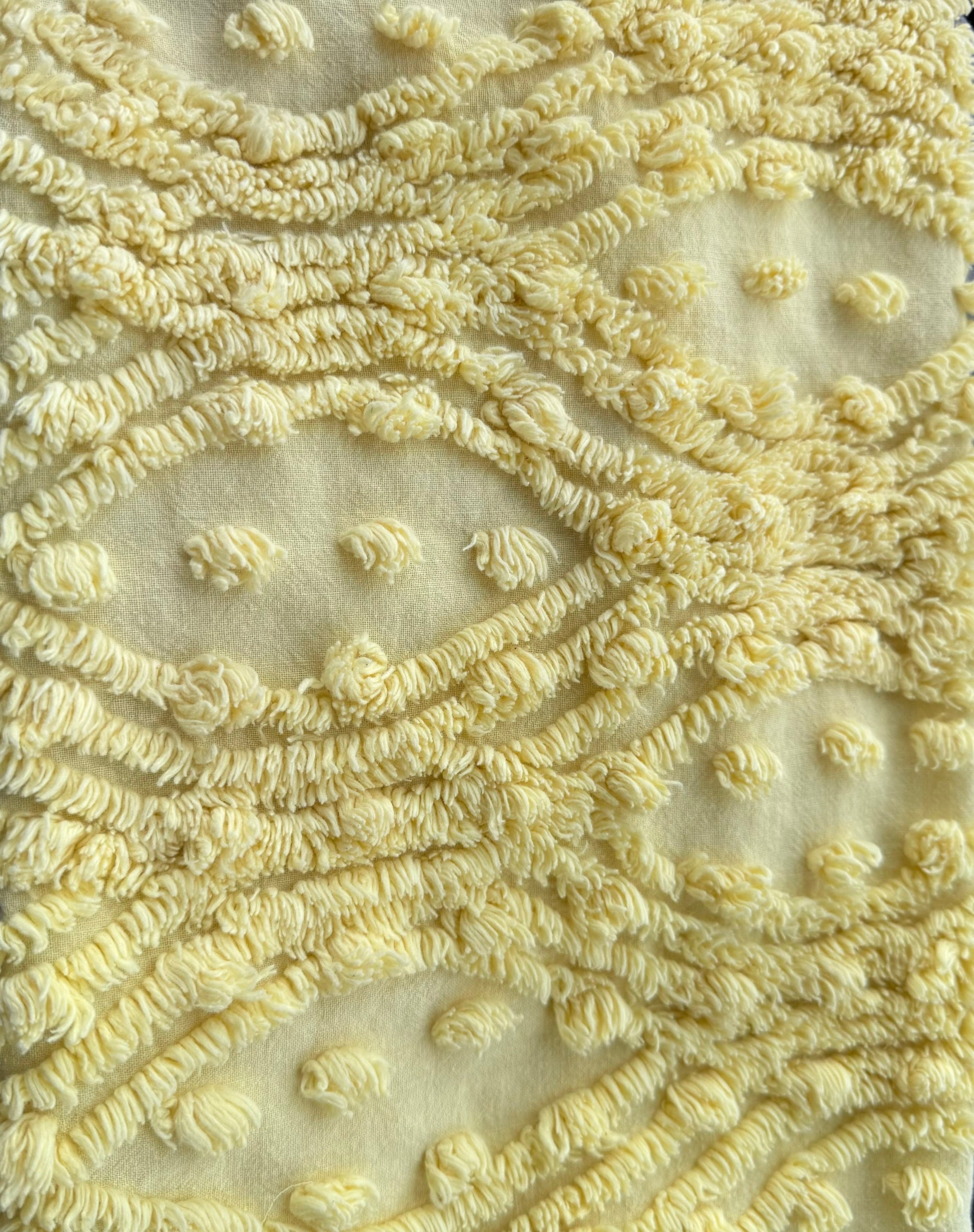 Creamy Yellow Tufts in a Very Pretty and Unique Eye Open Wavy Pattern ...