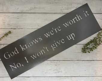 Bronze Song Lyrics Metal Cutout Sign | Wedding Song Sign | 8th Anniversary Gift for Her | Bronze Gift for Him | Personalized Custom Sign