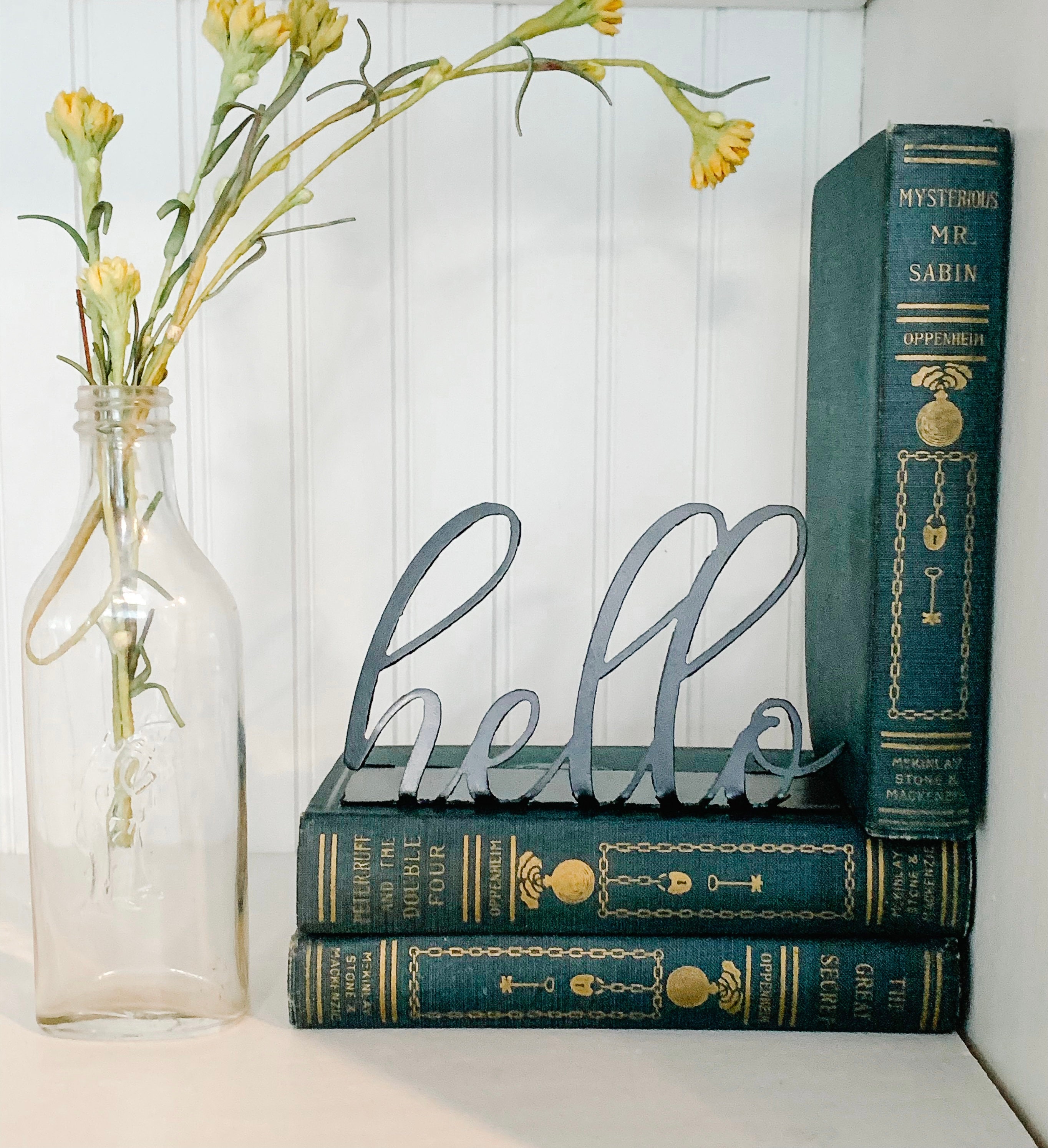 Black Script Metal Shelf Word / Cursive Farmhouse Words / Etsy