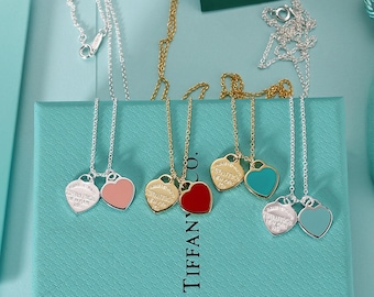 Collana Tiffany, collana dell'amore, collana d'argento, scatola regalo, regalo per lei, il regalo migliore