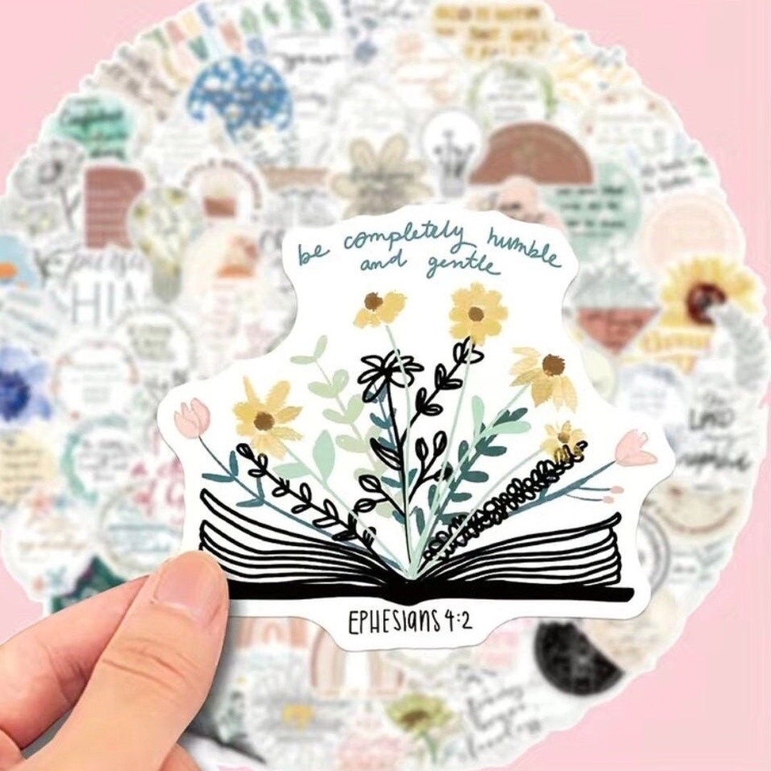 Christian Stickers Pack, Inspirational Jesus Faith With Bible Verse