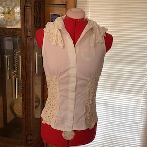 Repurposed top / blouse - upcycled top / blouse - One of a kind top / blouse - OOAK Top.