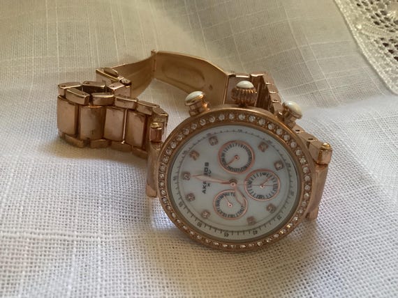 Buy Akribos XXIV Watch - Chronograph Rose Gold Tone With  display picture 3