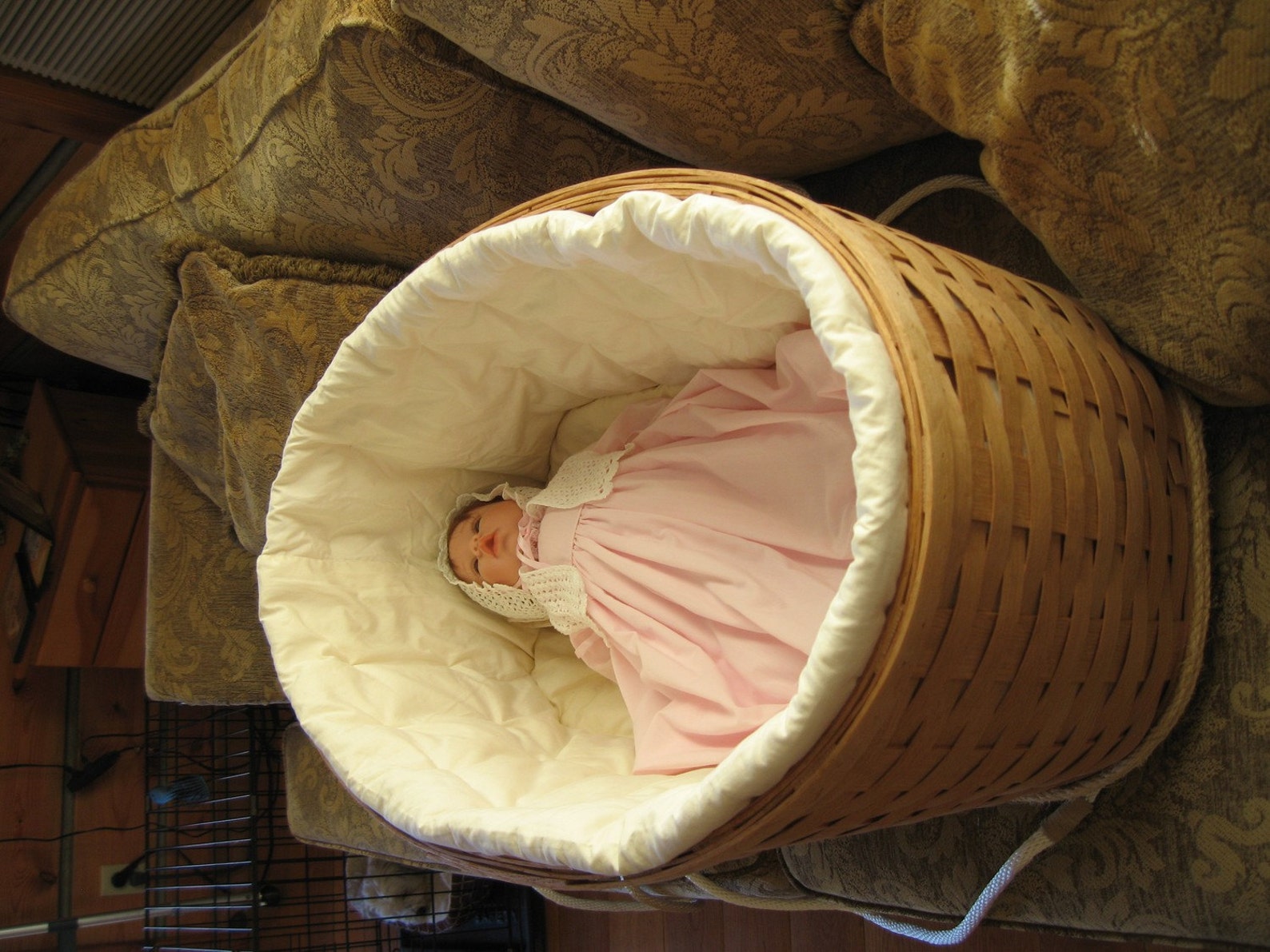 Moses Basket Oak Hanging Crib or Etsy