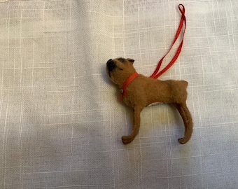 Vintage Wagner Handwork Kunstlerschutz Flocked Fawn Figurine