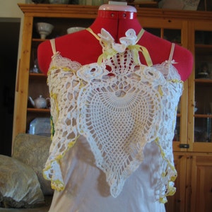 Upcycled Top - Crochet Top - Upcycled Doily Top - Repurposed Crochet Top - Collage Doily Top - OOAK Top