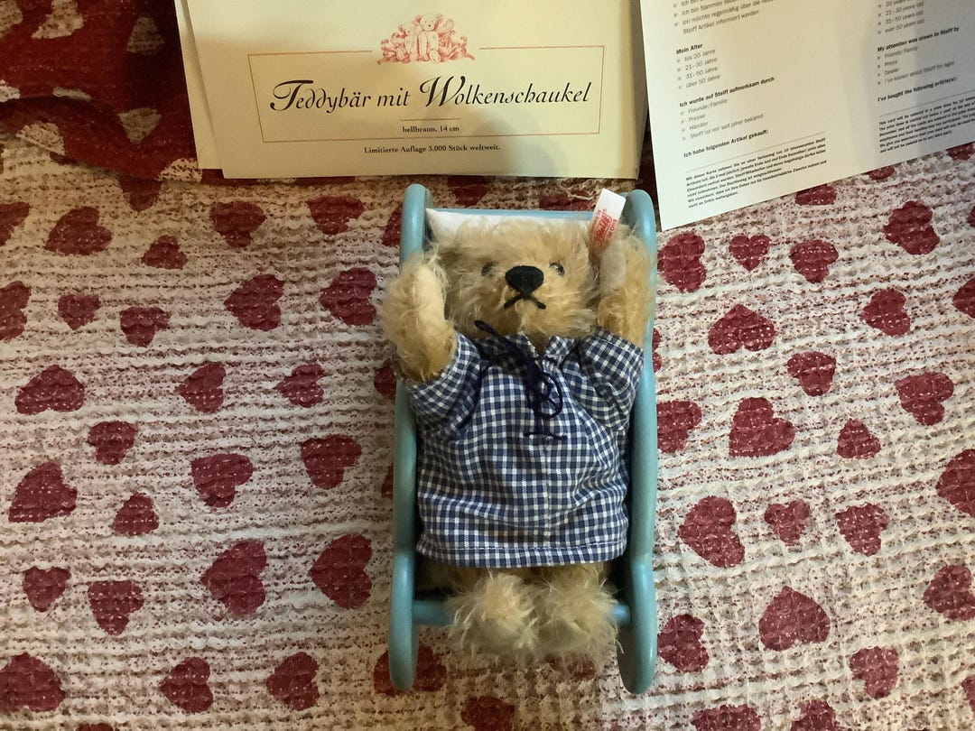 Steiff with cloud cradle 2002 シュタイフ　ベア Vintage Steiff “teddy Bear With Cloudy Cradle” Limited