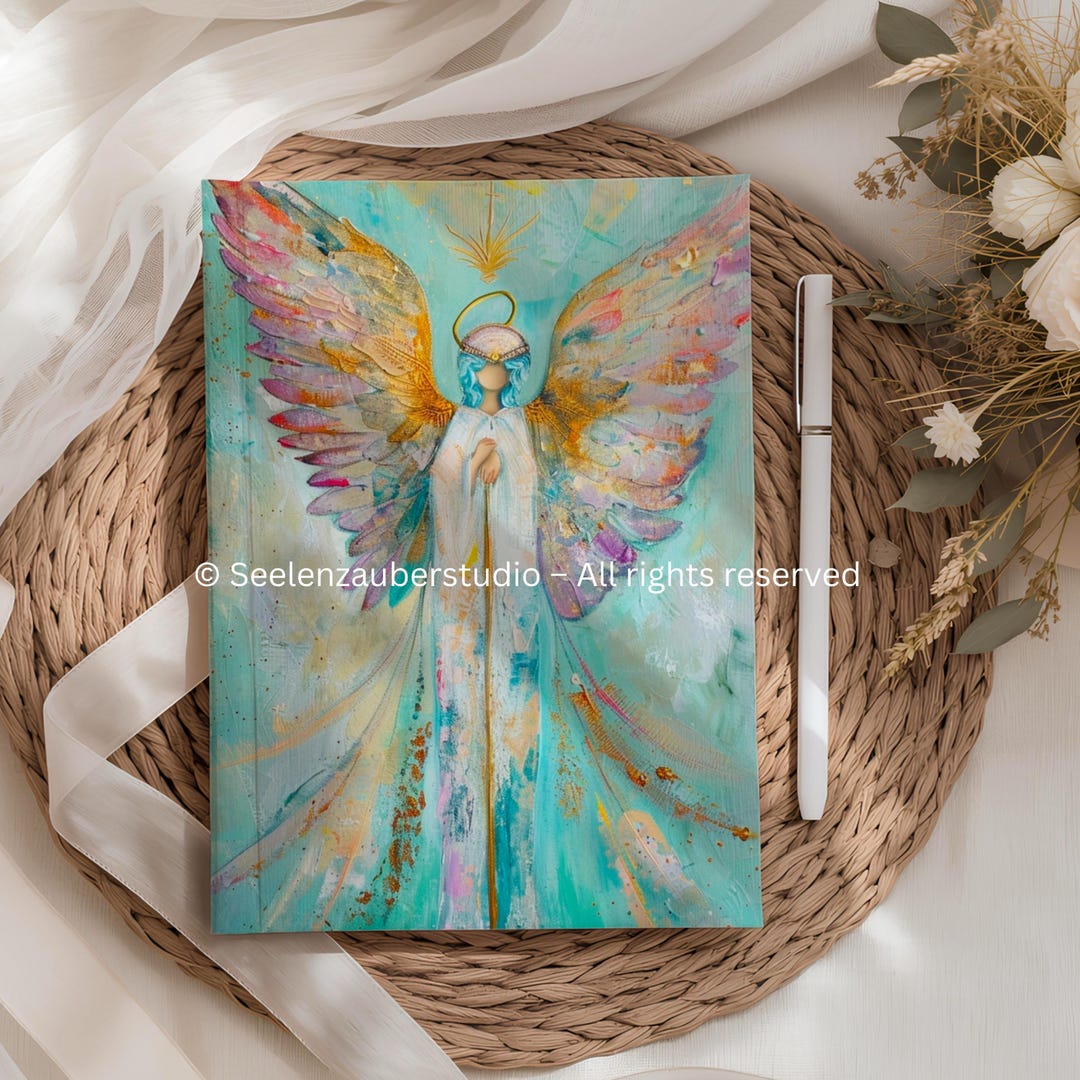 Notebook With Angel Motif – Artistic Diary – High-quality Journal for ...