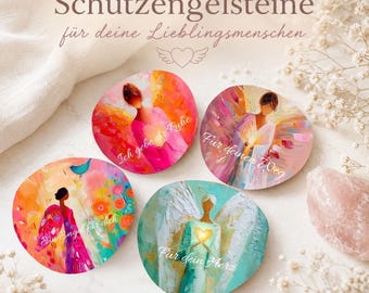 Seelensteine Schutzengel – Schutz  innere Ruhe | Heilungsstein Geschenk zum Valentinstag | Glücksstein für Liebe, Selbstliebe & Balance