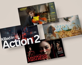 Cinematic Titles Canva Templates | 6 Professional Designs - Vol.02