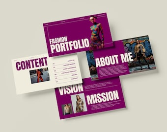 Fashion Portfolio Modern Minimal Canva Template Design