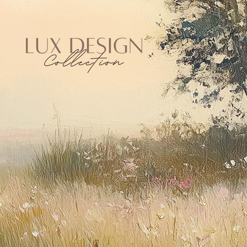 Spring Wildflower Meadow Path Print – Cozy Pastoral Oil Painting ...