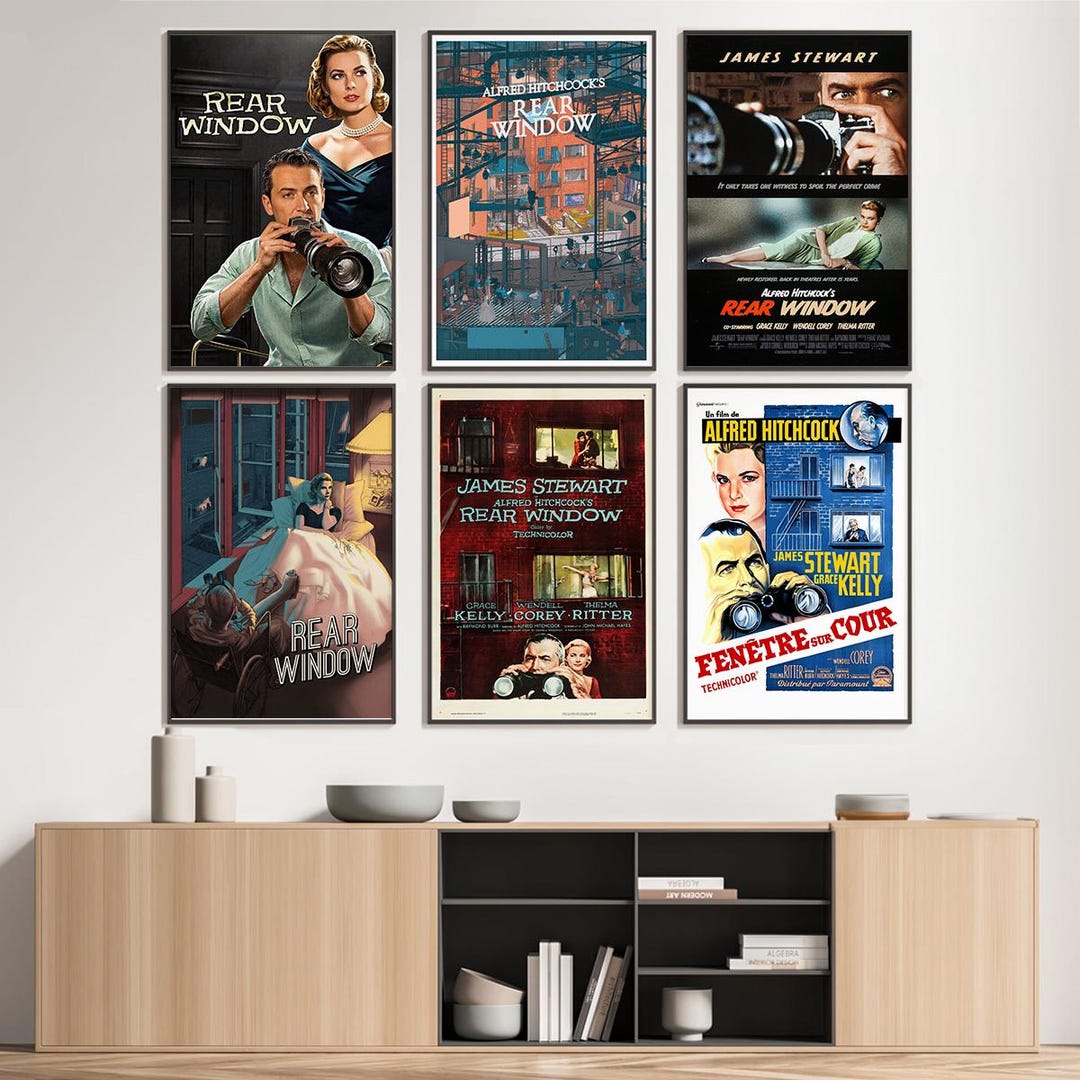 Rear Window Movie Poster: Retro Canvas Wall Art Print - Etsy