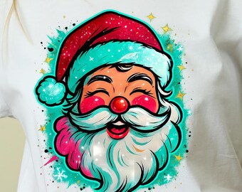 Brushstroke Santa Claus PNG, Holiday Sublimation Design (Digital Download)