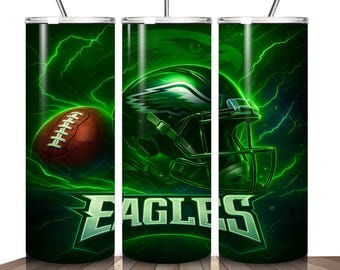 Eagle Football Tumbler Wrap: Sport Mascot Design (Digital Download)
