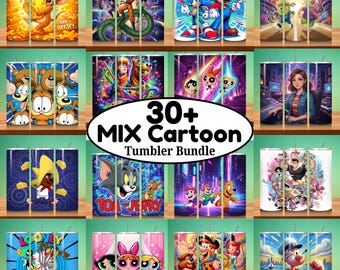 30+ 90s Tumbler Wrap Bundle Instant Download 20oz Tumbler PNG Wraps Design Digital 90 s Cartoon 20 oz Skinny Tumblers Instant Download