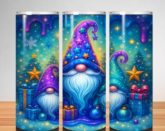 Christmas Gnome 20oz Tumbler Wrap, Xmas Sublimation Design (Digital Download)