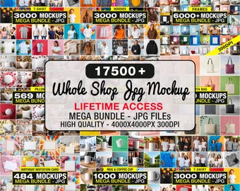 17500+ Whole Shop Mockup Bundle, Lifetime Access (JPG Files)
