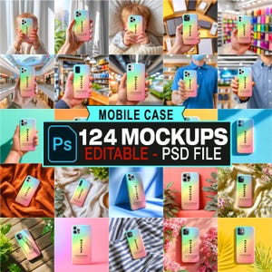 Phone Case Mockup Bundle, PSD Templates (Digital Download)