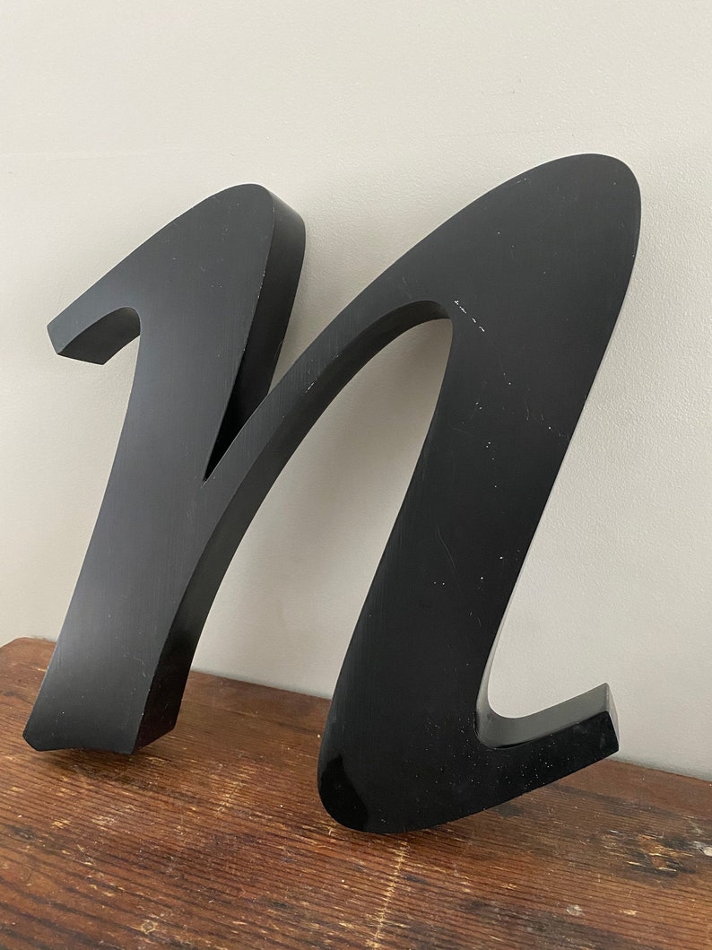 12 inch Reclaimed vintage letter n
