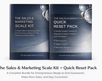 Sales & Marketing System for Entrepreneurs, Scale Kit + Quick Reset Pack (PDF Bundle)