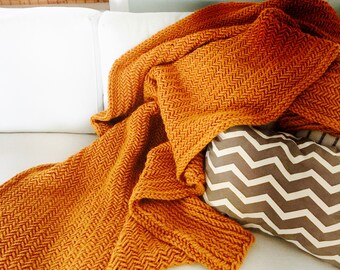 Chunky Knit Blanket Pattern, KNITTING PATTERN, The Yapheh Blanket