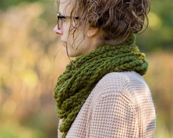 Kit de crochet para principiantes: Proyecto de bufanda con cuello grueso