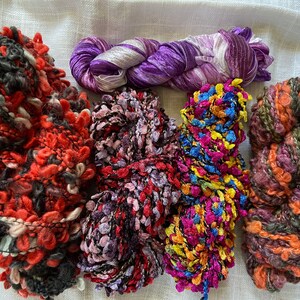 Accent Multi Purple Red Weaving Fiber Pack, Macraweave Yarn, Fiber Pack Weaving, Mini Weave Kit, Neutral Fiber Pack, Weaving Yarn Bundle