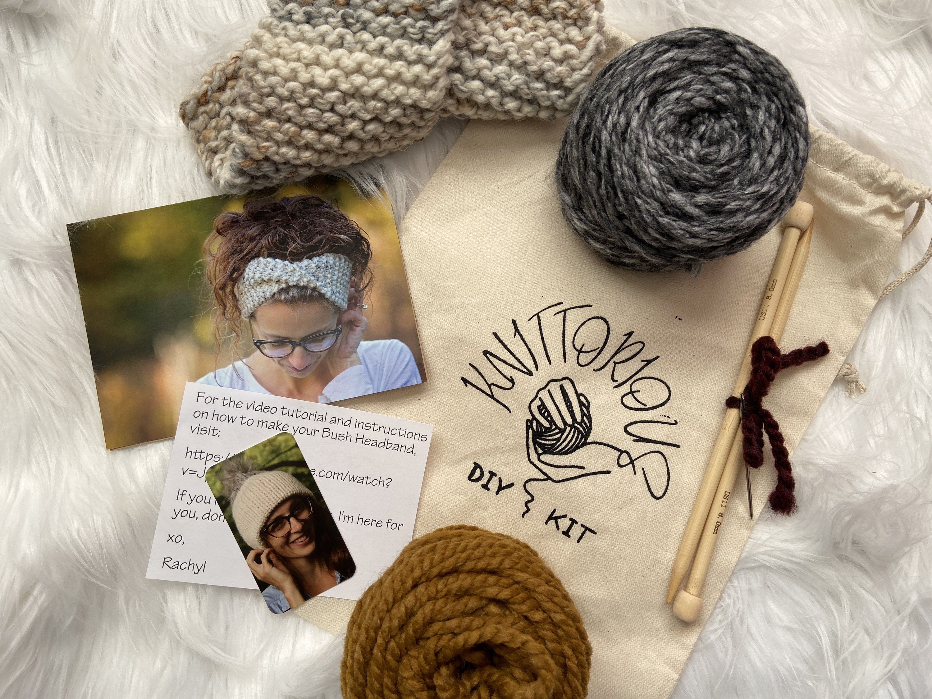 BEGINNERS KNITTING KIT, Beginners Simple Quick Knitting Pattern, Chunky  Knit Headband Diy, Easy Knitting Project Kit, Complete Knit Kit 