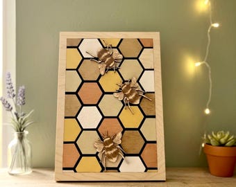Wooden Bee Wall Art