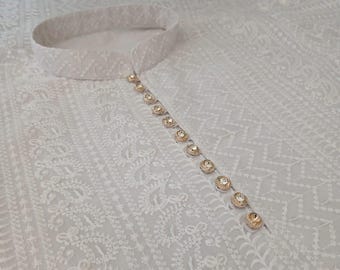 Indian Men's White Chikankari kurta set for Men
