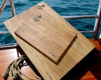 Handmade Oak Wood Cutting Board Set: Rustic Kitchen & Serving Boards