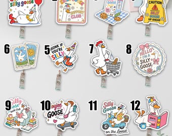 Registered Silly Goose Badge Reel: Funny Nurse Badge Holder C2GF08