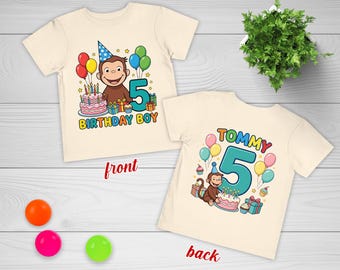 Curious George Birthday Shirt, Family Birthday Matching Shirt, Curious George Birthday Party Shirt, Custom Birthday Matching Shirt G5SI13