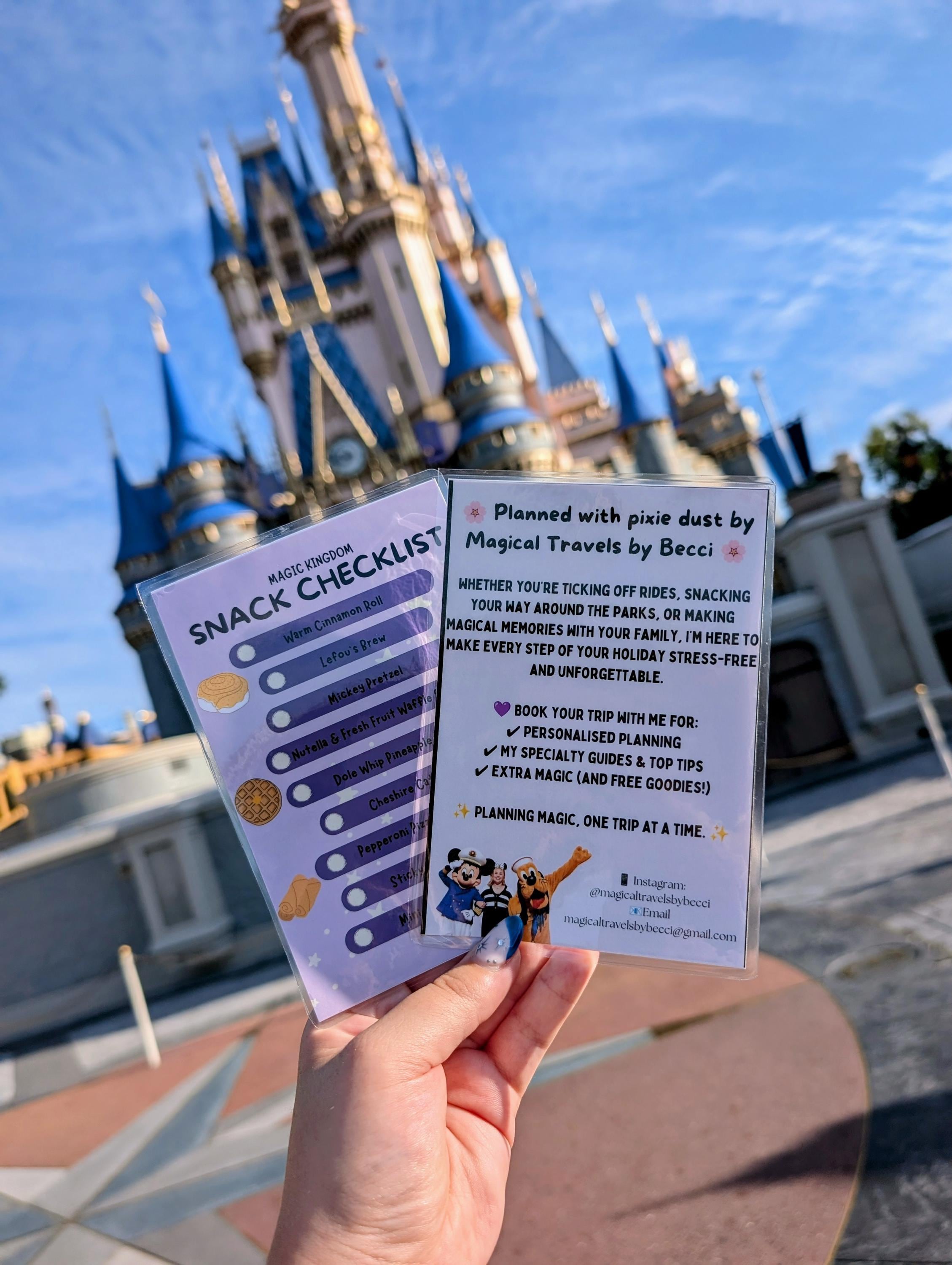 Magic Kingdom Activity Pack | Disney Bingo Card + Snack Checklist ...