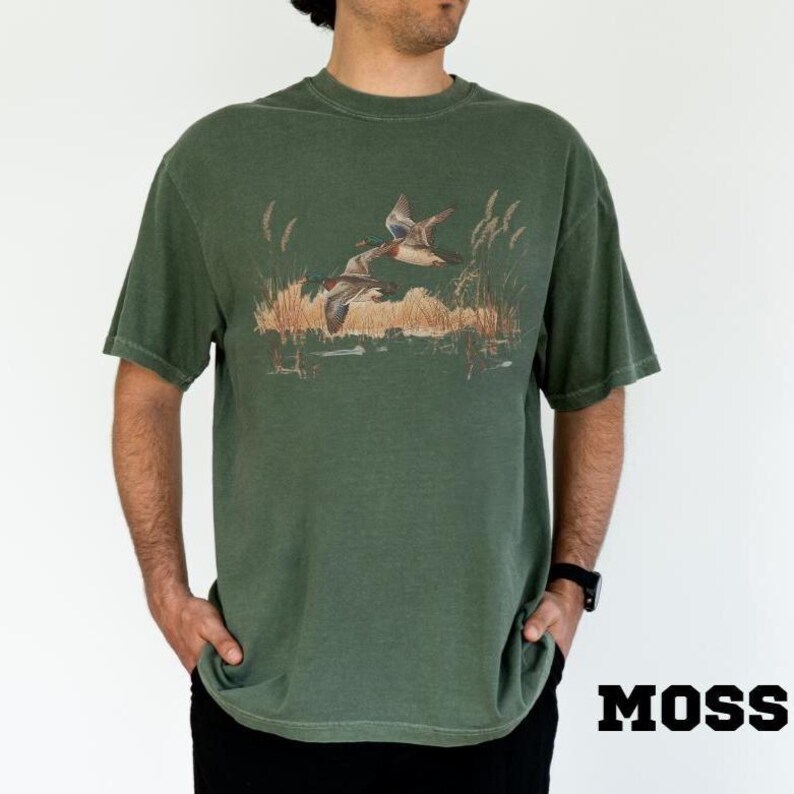 Mallard Duck Tshirt: Duck Hunting Gift for Dad, Vintage 90s Wildlife Tee, Comfort Colors Waterfowl Shirt, Bird Lover Gift for Him image 5