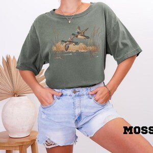 Mallard Duck Tshirt: Duck Hunting Gift for Dad, Vintage 90s Wildlife Tee, Comfort Colors Waterfowl Shirt, Bird Lover Gift for Him image 8