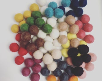 Create Your Own - Wool Felt Ball Garland Kit - 2cm POM POM - Bunting - CUSTOMIZABLE - Choose your Quantity 25-50-100