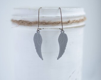 NEW The "Angel" Wing shaped Filigree Dangle Earrings - Ultra Lightweight - Great for Gifts (21 colors)