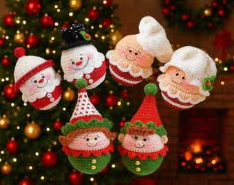 Mini Christmas Doll Crochet Pattern – Cute Amigurumi Snowman, Gingerbread & Elf Set – Beginner-Friendly PDF, Crochet Tutorial