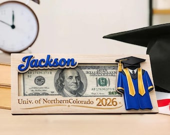 Personalized Class Of 2026 Graduation Money Holder, Custom Cash Gift, High School Senior Gift For Graduates Keepsake