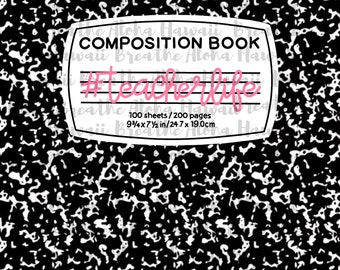 Composition Book Svg - Etsy