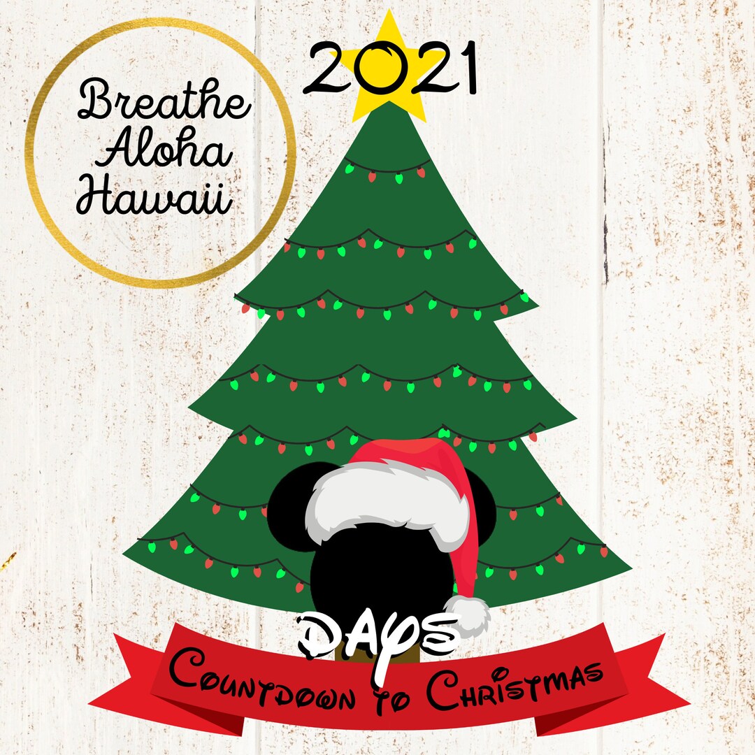 Tree Countdown Poster Mouse Christmas Tree Countdown, SVG, PNG, Download, Instant, Printable ...