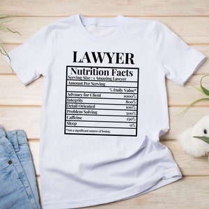 Lawyer Nutrition Facts, PNG, SVG, Instant Download, Digital File, Sublimtation, Gift, Appreciation