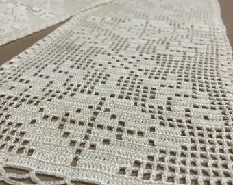 Handmade Crochet Scarf: Lightweight White & Yellow Acrylic Shawl